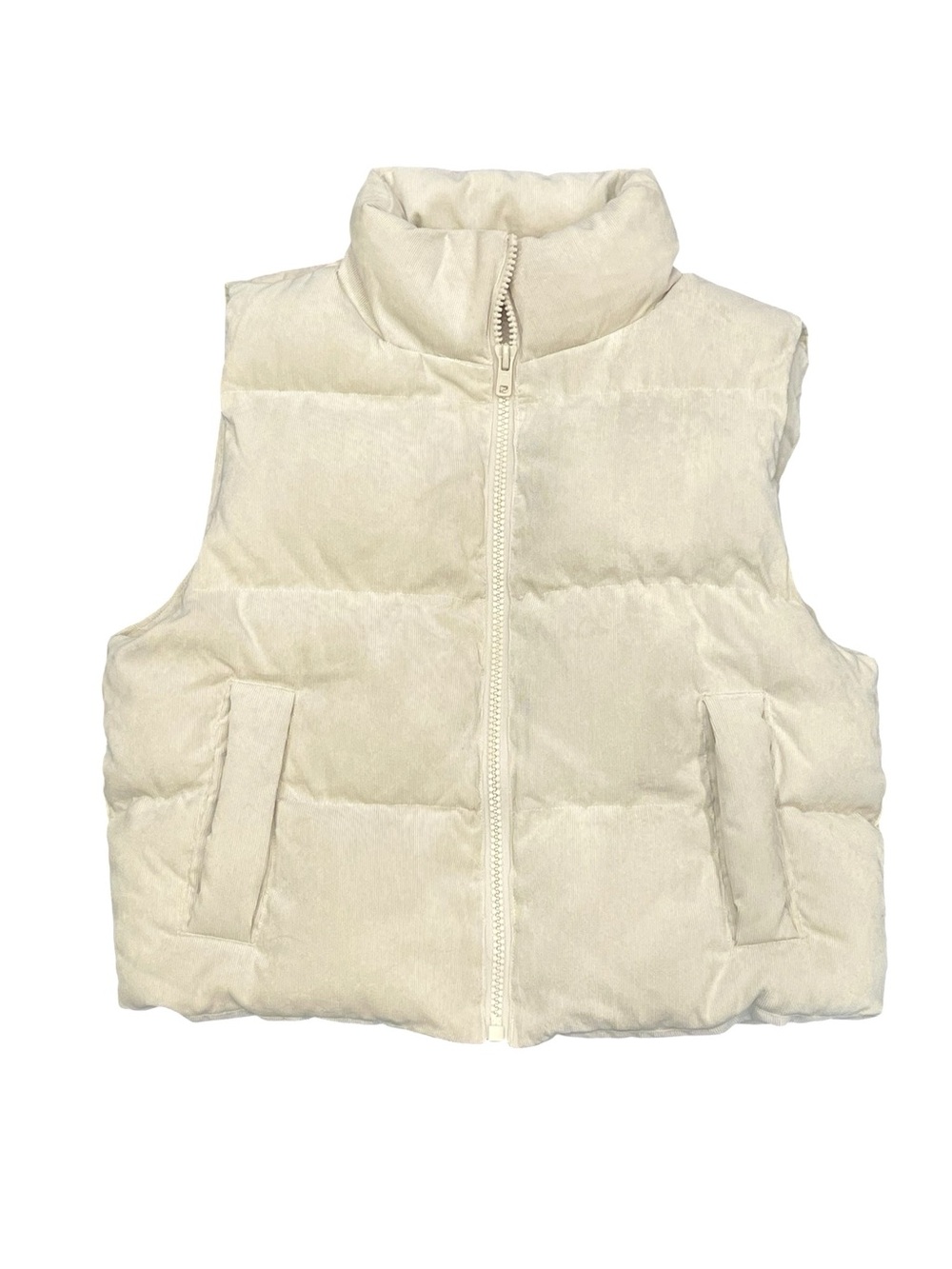 Mittoshop | Cream Corduroy Puffer Vest S